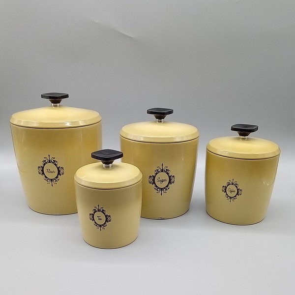 Black and Gold Canister Etsy