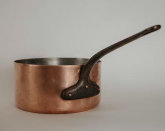 Antique French Copper Pots - Tin Lined