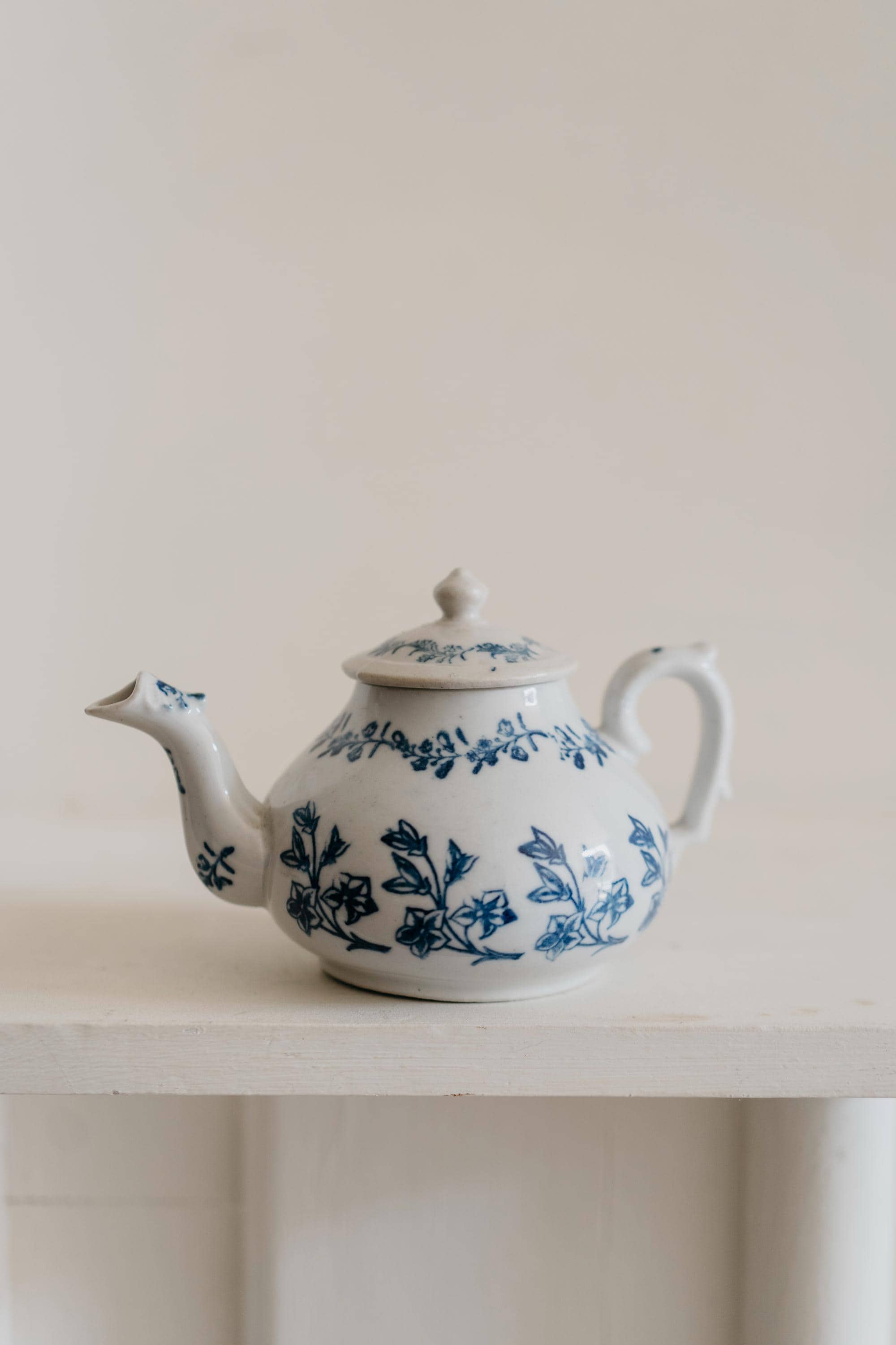 French Antique Teapot Blue - Etsy