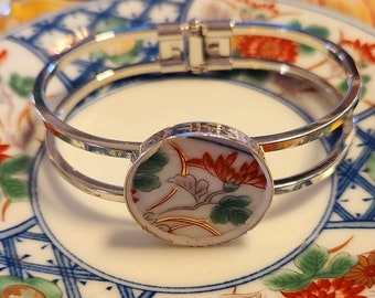 Vintage Japanese Imari Saucer Bracelet