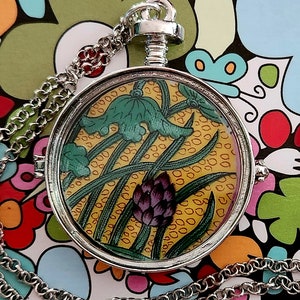 Vintage China Jewelry Unknown Origin Sake Cup Locket/Shadow Box Pendant Necklace