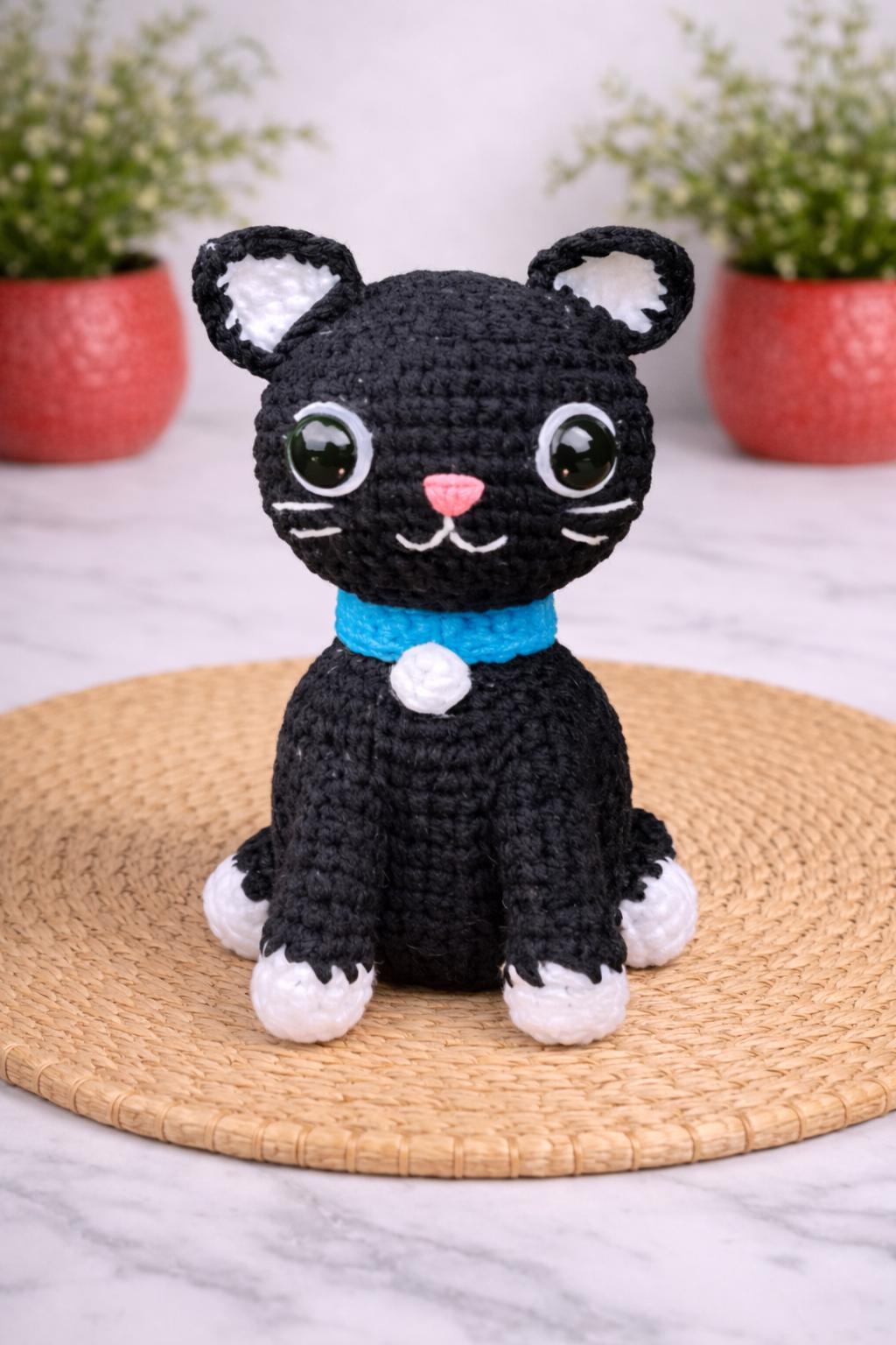 30 Black Cat Crochet Patterns for Amigurumi, Bags, Keychains, and Cozy Handmade Gifts 19 Gentle Black Cat Plush Pattern