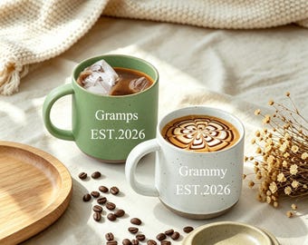 Individuell gravierte Kaffeetasse, handgemachter Keramikbecher, personalisiertes Geschenk für Freunde und Familie