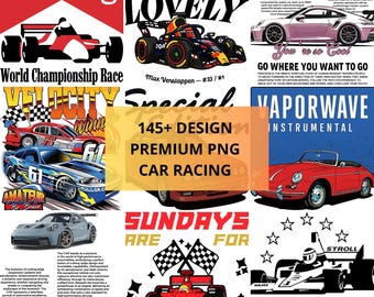 Plus de 145 modèles PNG de course automobile (téléchargement numérique)