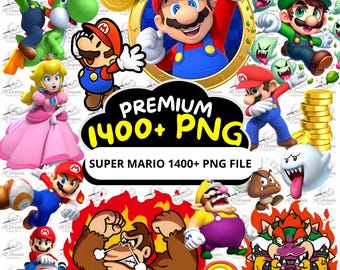 Super Mario Galaxy PNG Clipart Clipart | Plus de 1400 designs de jeux Nintendo (téléchargement numérique)