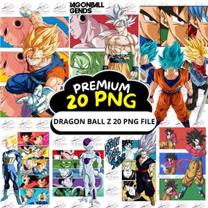DBZ Superhero Anime T-Shirt PNG Pack 20 file (Digital Download) Sublimation Files