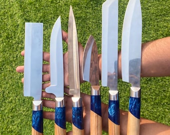 Set of 6 Piece Kitchen Knife Set – Chef Knives Gift