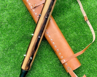 Japanese Kanabo Replica, Handmade Wooden Decor Club, Samurai Inspired Display Piece