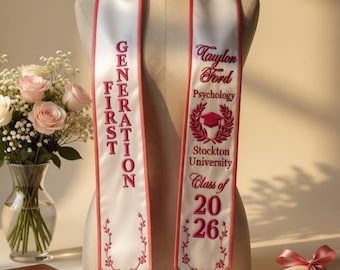Custom Graduation Stole 2026, Personalized Embroidered Name Stole, College Graduation Sash, Senior Gift, Custom School Stole Keepsake