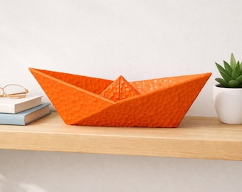 Handgefaltetes Papier Origami Boot Gefaltetes Boot Dekor Seemann Geschenk Schreibtisch Spielzeug