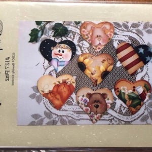Beverly Kindred Pinz Tole Painting Pattern Packet Seasonal Heart Designs