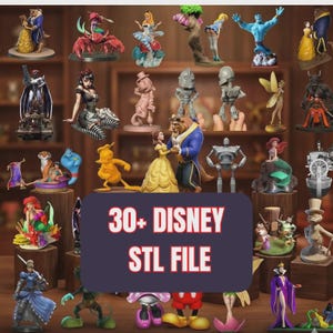 Archivos STL de figuras de dibujos animados, Mickey Mouse de Disney, figura de Minnie Mouse, Pato Donald, modelo 3D de Daisy, Pluto, Goofy Pateta, etc., STL de alta calidad.