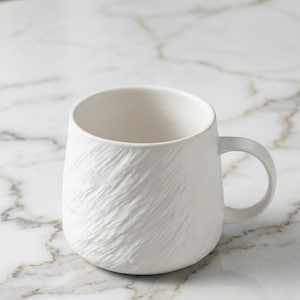 Large Minimalist Stone Texture Ceramic Mug | 550ml Coffee & Tea Cup