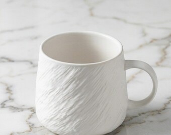 Large Minimalist Stone Texture Ceramic Mug | 550ml Coffee & Tea Cup