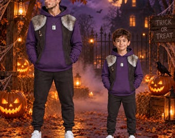Wyatt Lykensen Kostüm-Hoodie-Jogginganzug, Disney Zombies Cosplay-Trainingsanzug, Disneyland-Ausflug, Vater-Sohn-Halloween-Outfit