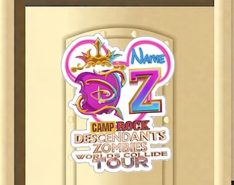 Imán de la gira de conciertos Disney Worlds Collide 2026, Descendants Zombies Camp Rock, pegatina de Malachi Barton, Festival de conciertos de música Disney