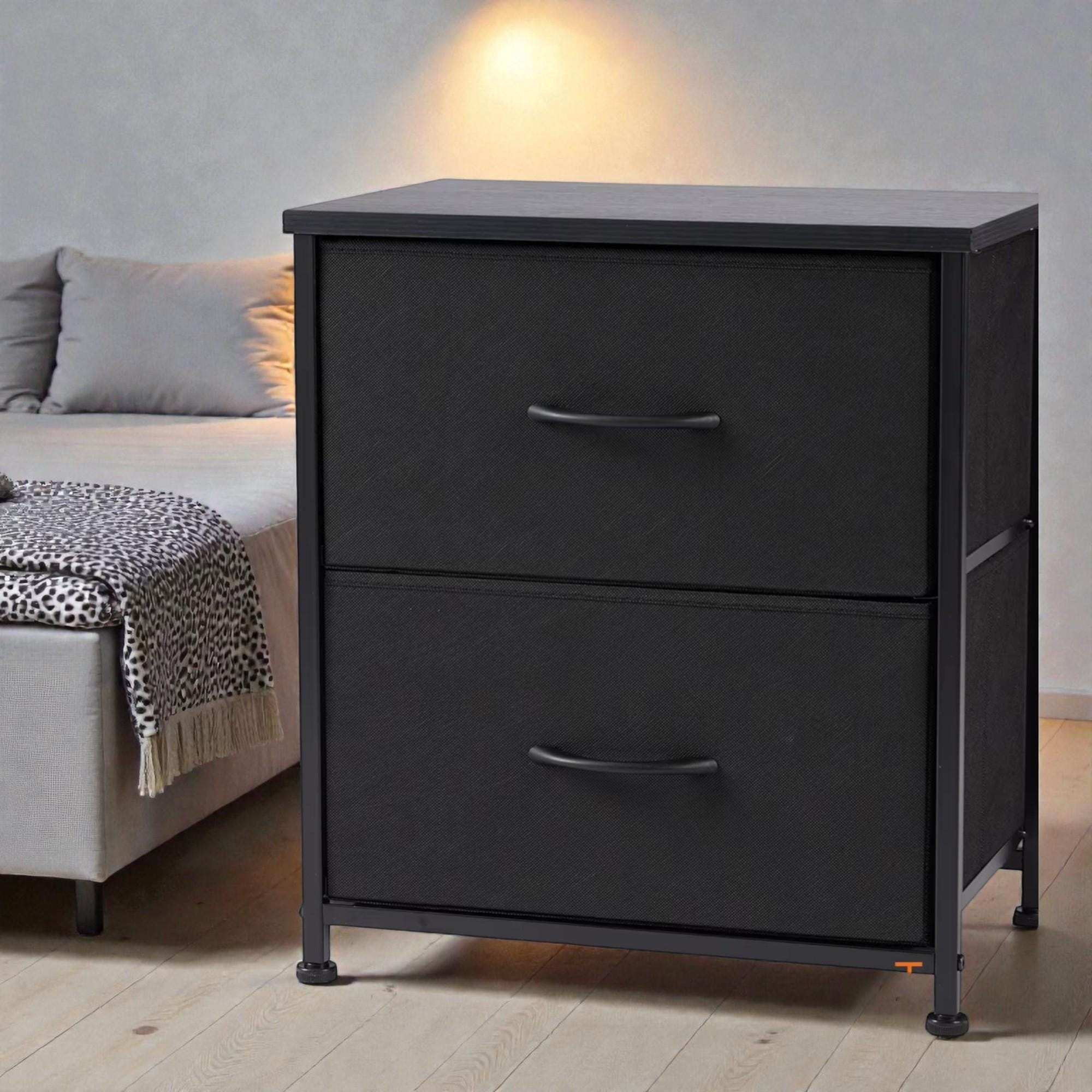 black two drawer dresser Frances Woven Rattan Tall 4 Drawer Dresser, Black - daals