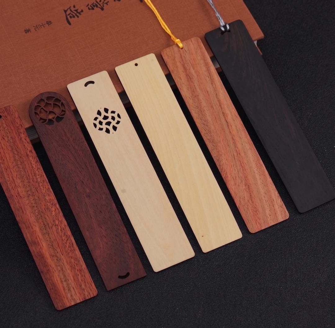 Personalized Wood Bookmark With Tassel, Custom Engraved Wooden Book ...
