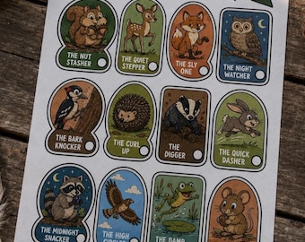Forest Animal Badge Log Printable Nature Scavenger Hunt Kids Outdoor Activity