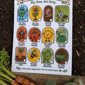 Garten Schnitzeljagd für Kinder | Druckbare Garten Karte zum sofortigen Download Bild 3
