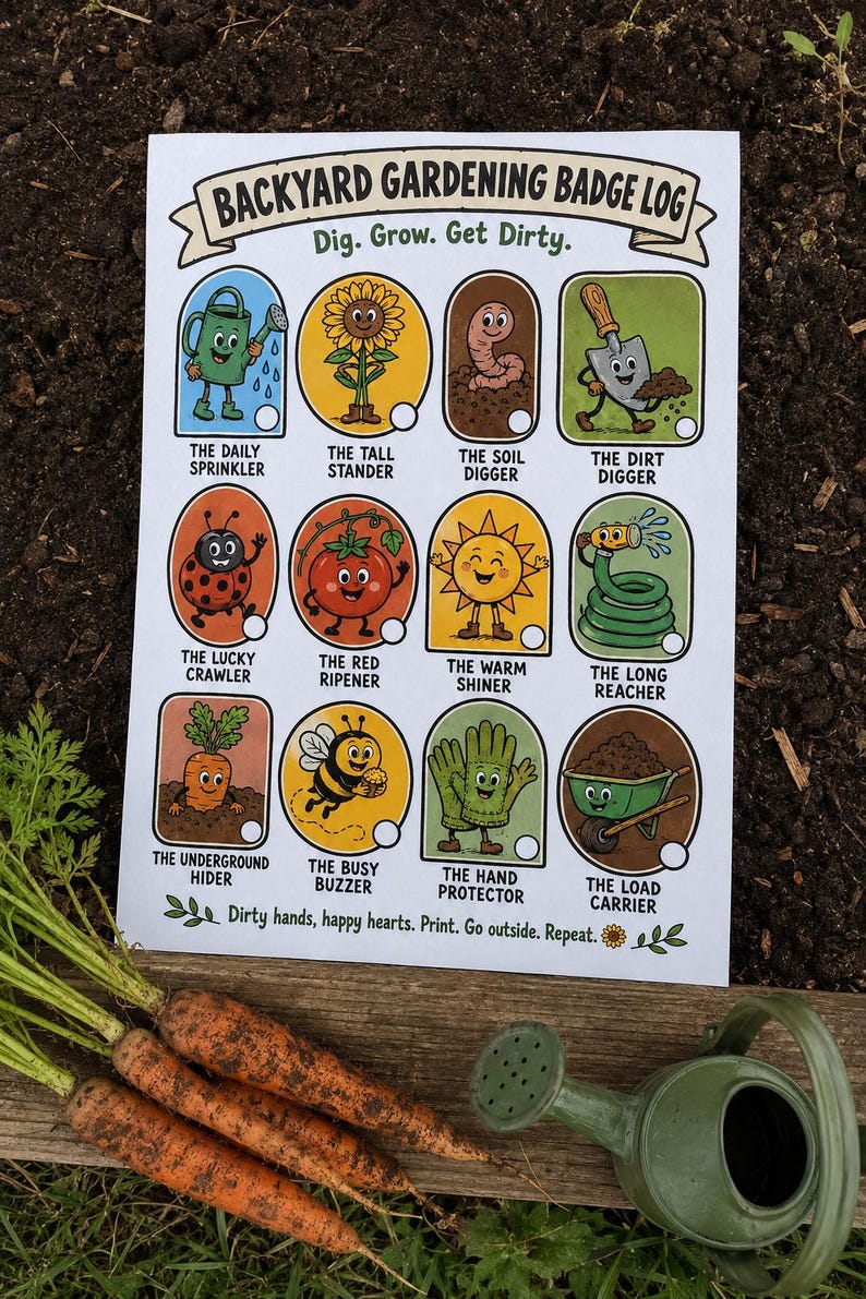 Garten Schnitzeljagd für Kinder | Druckbare Garten Karte zum sofortigen Download Bild 3
