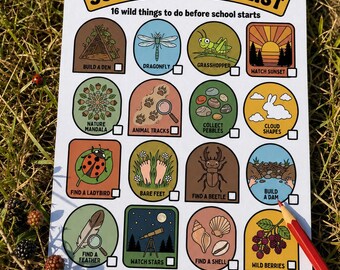 Summer Bucket List Printable for Kids | 16 Outdoor Nature Activities