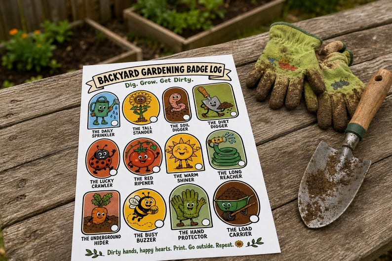 Garten Schnitzeljagd für Kinder | Druckbare Garten Karte zum sofortigen Download Bild 2