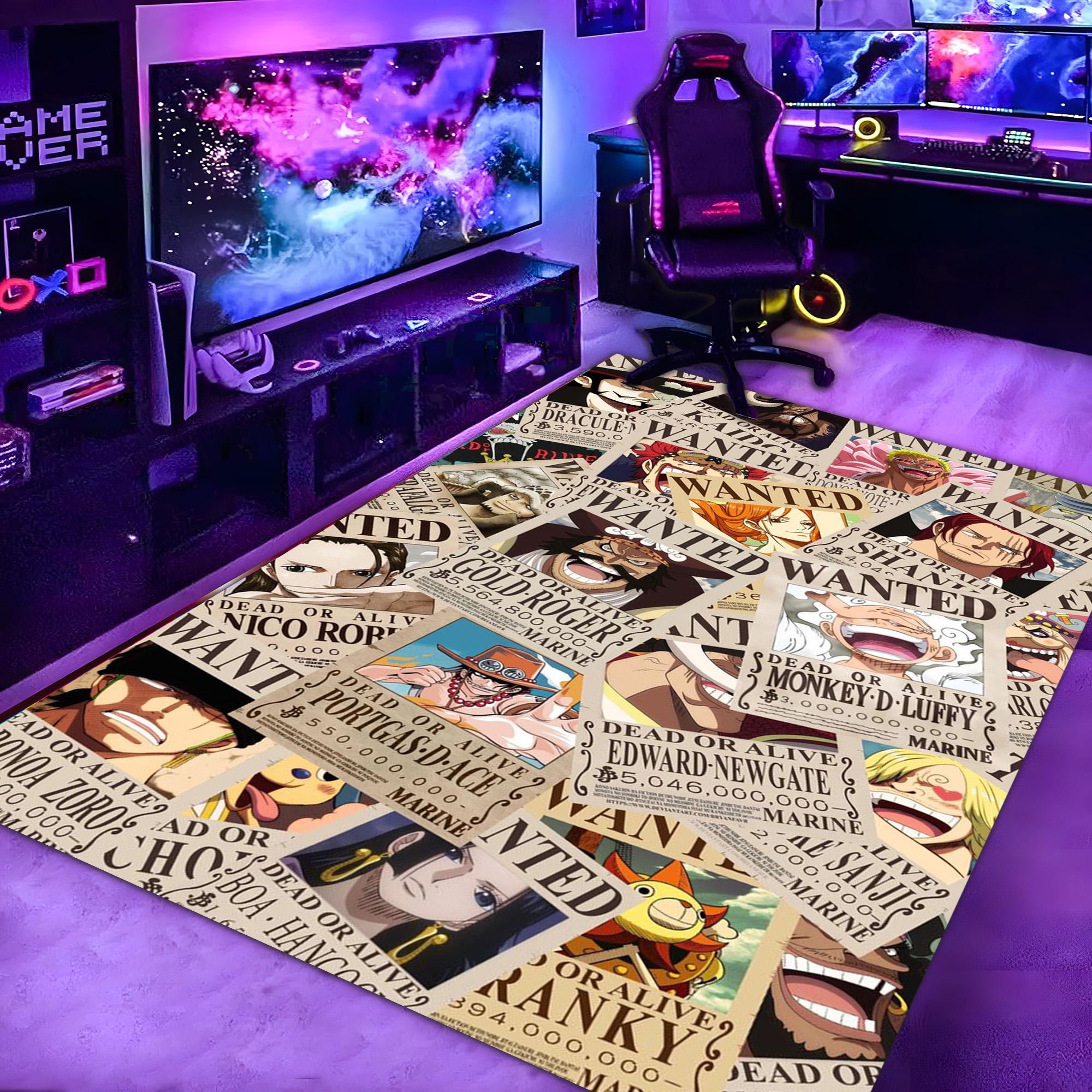 One Piece Wanted Poster Rug - Etsy