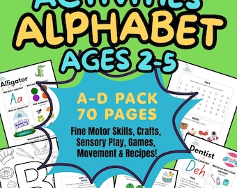 Toddler ABC Worksheets and Activities (Printable) | Sensory Play & Fine Motor Skills