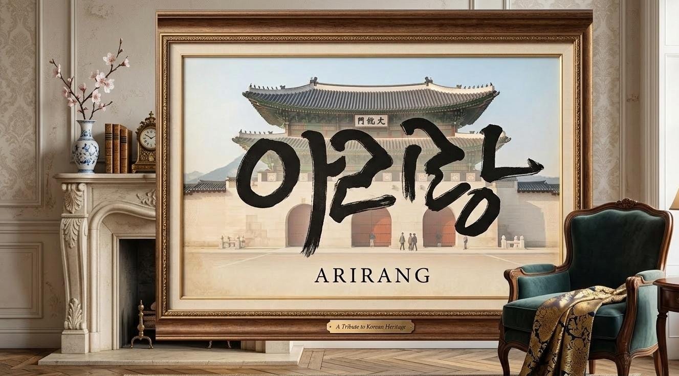 Arirang Calligraphy Tattoo, Korean Hangul Lettering, Traditional Korean ...