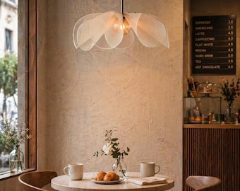 Lámpara colgante con forma de flor para comedor, dormitorio y decoración del hogar.