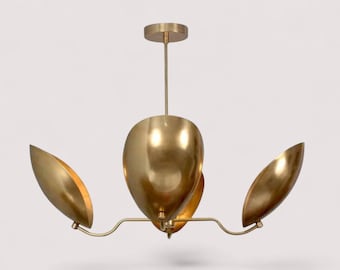 Mid century brass chendiler