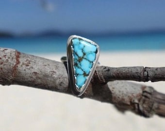 Kingman Turquoise Ring, Sz 7-1/4