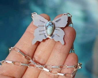 Butterfly Necklace 17” or shorter