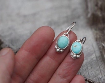 Handcrafted Sterling Silver Turquoise Earrings