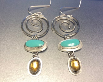 Turquoise with citrine