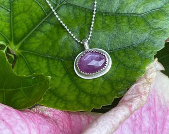 Pink Star Sapphire Necklace