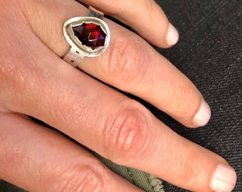 Garnet Ring, Sz 6