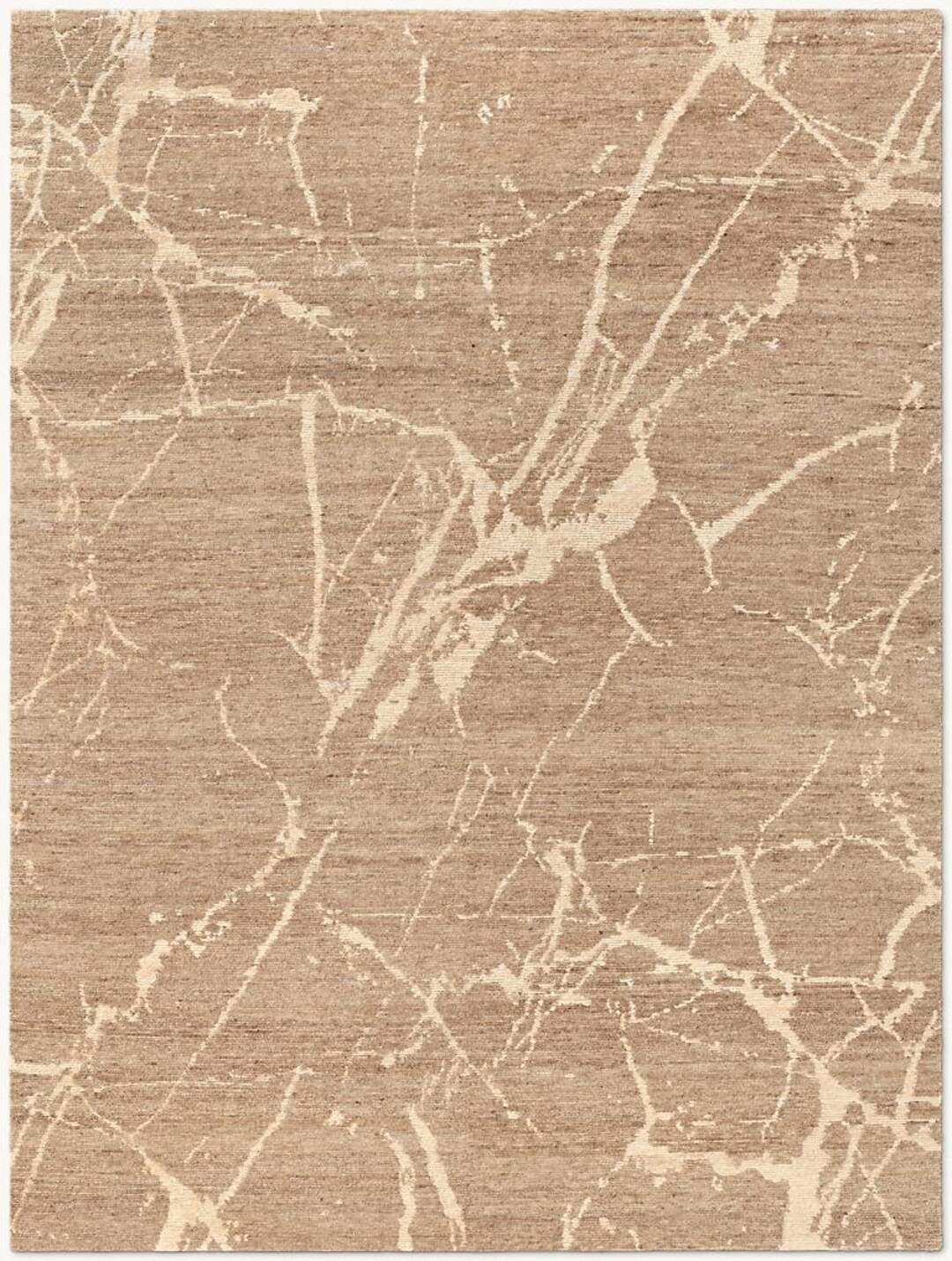 Lakshmi Hand-knotted Wool & Jute Rug | Marble Vein Camel/natural Luxury ...