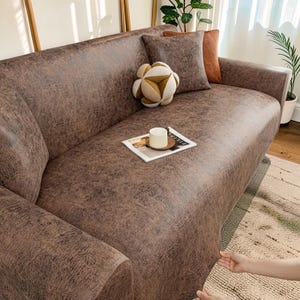 Waterproof Stretch Sofa Cover, Polyester Couch Protector, Anti-Slip Furniture Slipcover