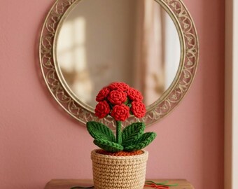 Kalanchoe rossa Amigurumi – Schema completo all'uncinetto
