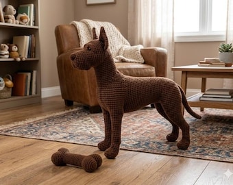 Amigurumi di un cane Doberman
