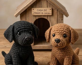 Modello all'uncinetto Pingo e Cacau Minis Labrador