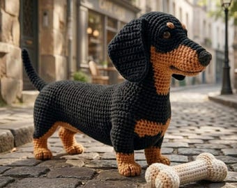 Amigurumi di un cane bassotto – Schema all'uncinetto (passo dopo passo)