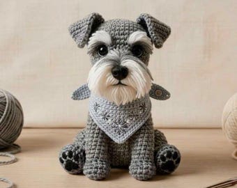 Cartamodello Amigurumi Schnauzer + Bandana