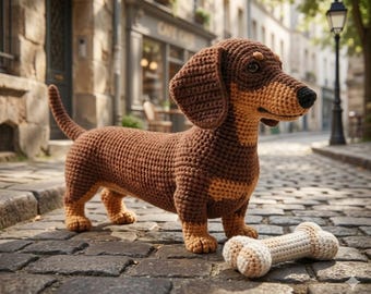 Cane bassotto amigurumi