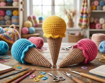Schema Amigurumi Mini Gelato all'uncinetto