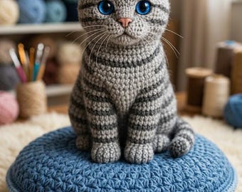 Ted il gatto amigurumi - Schema all'uncinetto in PDF