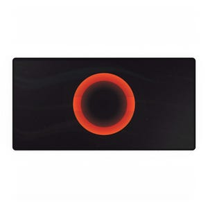Red Glowing Eclipse Desk Mat | Large Gaming Mousepad