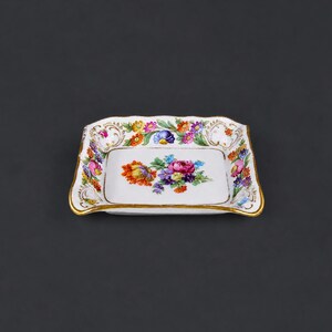 1960s Bavarian floral porcelain ashtray – Schumann Arzberg vintage